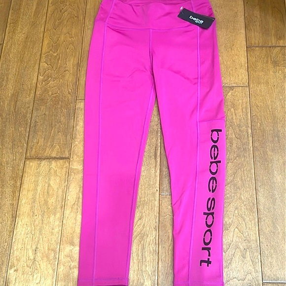 bebe Pants - Bebe Sport Hot Pink Leggings Size Large NWT Active Yoga Pant